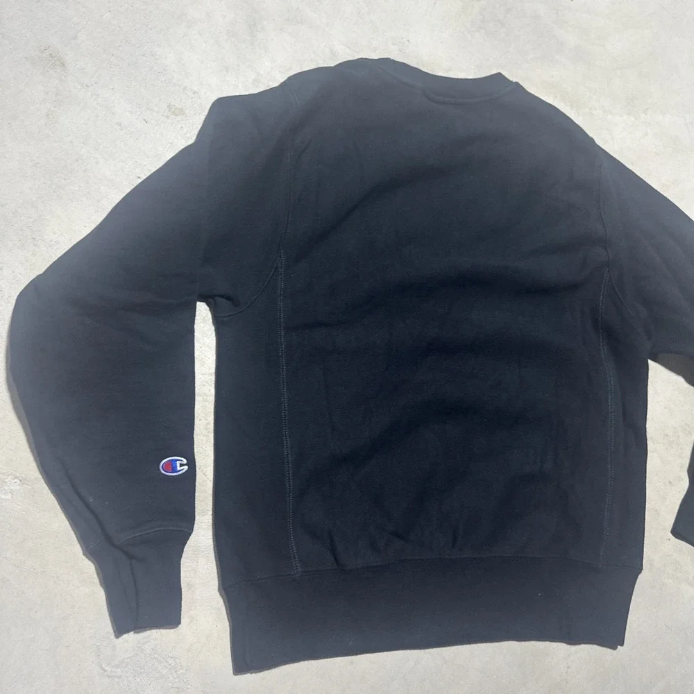 Champion Sweatshirt Men's SZ Small Black Coca-Cola Reverse Weave Fleece Pullover